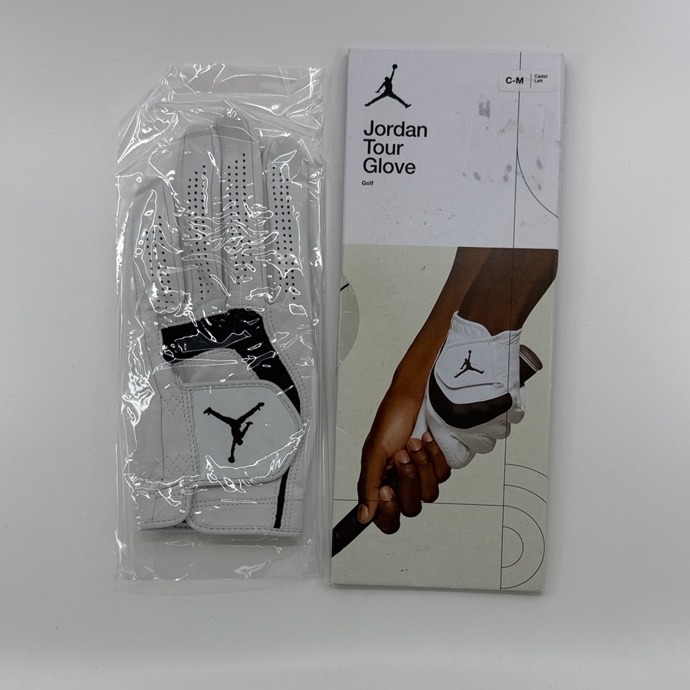 Jordan Tour Golf Glove in White - C/M